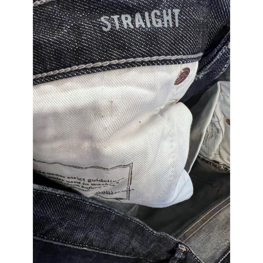 Banana Republic Mens Size 31 Straight Fit Dark Wash Denim‎ Jeans Preppy Rodeo - Picture 8 of 10